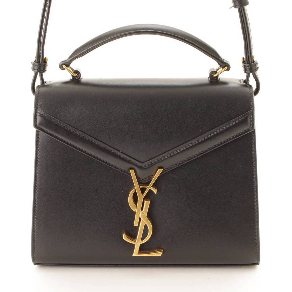 Saint Laurent Cassandra Leather Handbag Black
